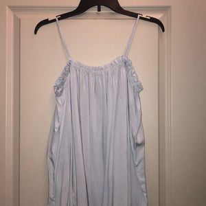 Powder Blue off the shoulder blouse